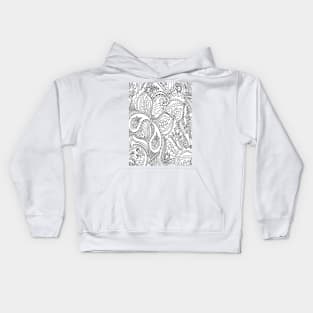 Black and white mandala art Pattern Kids Hoodie